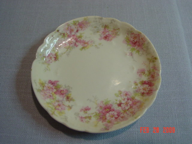 Charles Field Haviland Limoges Pink Floral Butter Pat