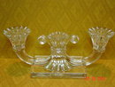 Pressed Glass Double Candleholder