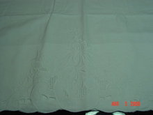 Pair of White Cutout Embroidered Cotton Pillowcases