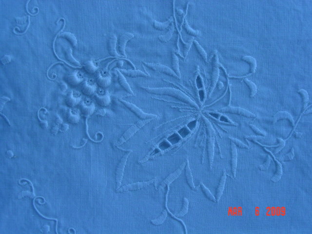 Pair of White Embroidered Pillow Cases