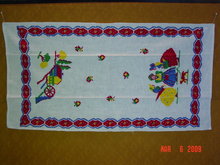Vintage Pa. Dutch Design Linen Dish Hand Towel