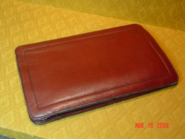 Vintage Burgundy Leather Clutch Handbag by Etienne Aigner