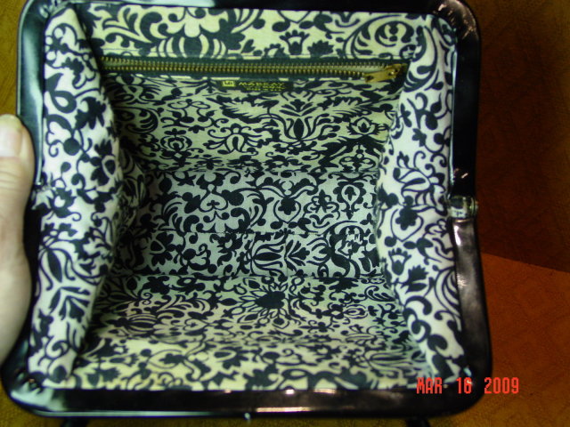 Vintage Shiny Black Vinyl Handbag by Markay