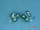Sterling & Jade Clover Screwback Earrings