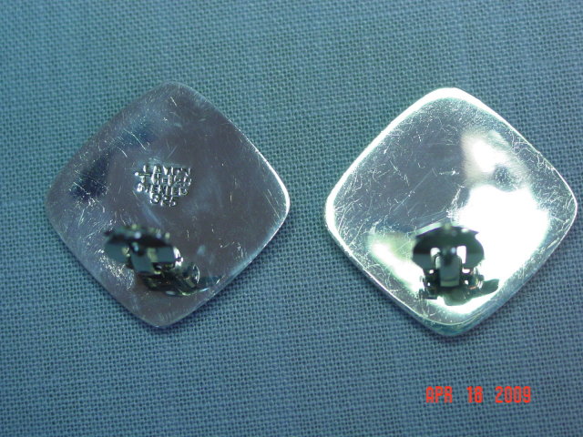 Taxco Mexico Sterling Clip Earrings