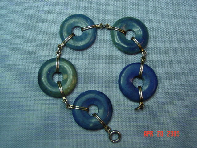 Sterling & Blue Lapis Lifesaver Bracelet