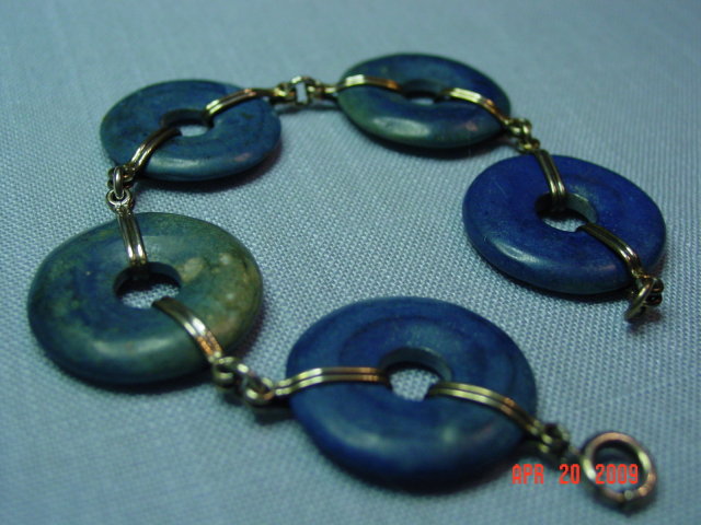 Sterling & Blue Lapis Lifesaver Bracelet