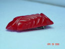 Carved Red Bakelite Dress Clip