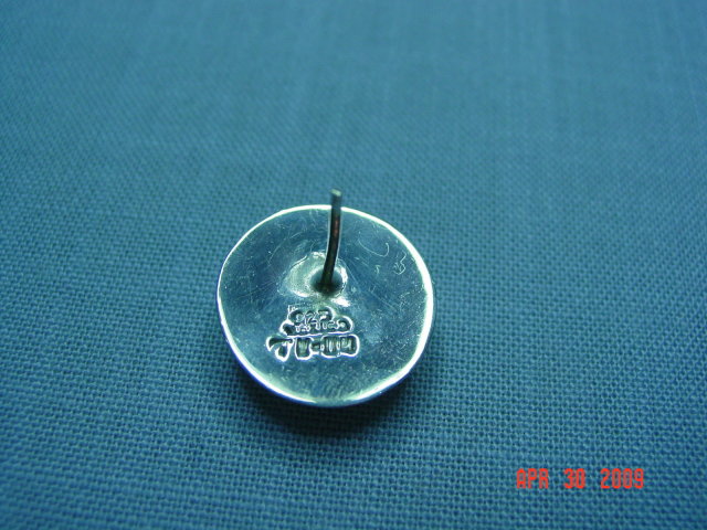 Taxco Mexico Sterling Black Onyx Pierced Earrings