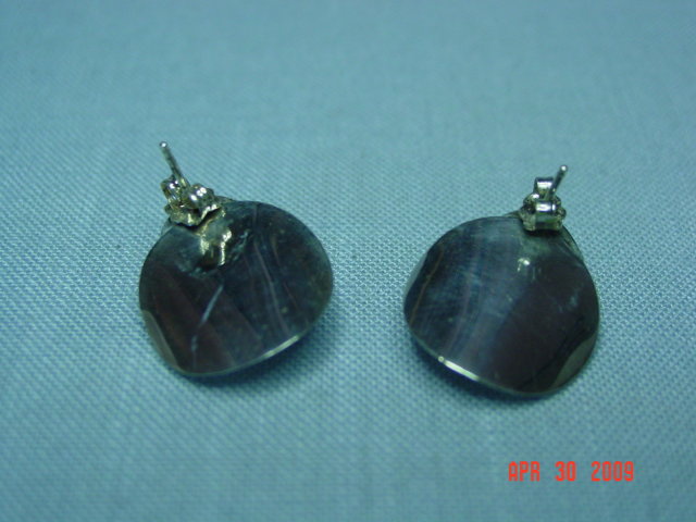 Sterling Black Onyx Pierced Earrings