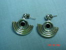 Sterling Black Onyx Pierced Earrings