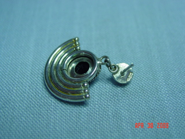 Sterling Black Onyx Pierced Earrings