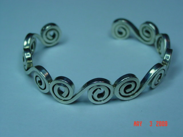 Taxco Mexico Sterling Silver Cuff Bracelet