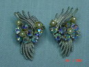 Coro Silvertone Brooch & Clip Earrings