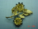 Vintage HAR Goldtone Rhinestone Flower Brooch