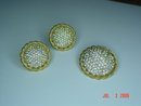 Vintage Hattie Carnegie Goldtone Rhinestone Brooch & Clip Earrings