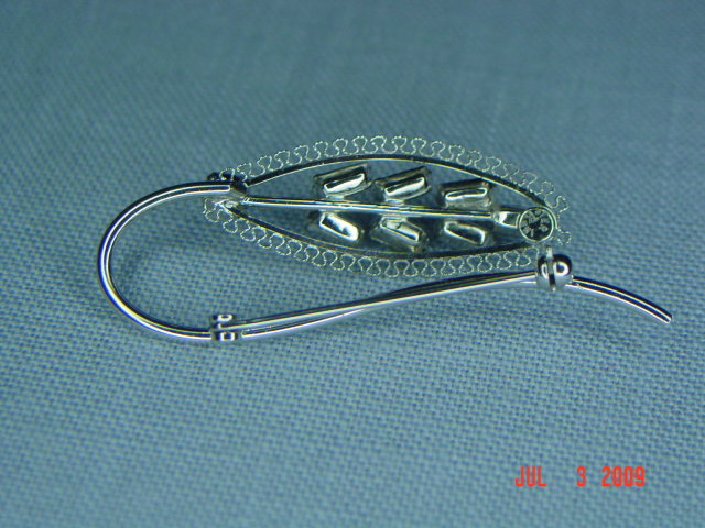 Sterling Silver Rhinestone Brooch