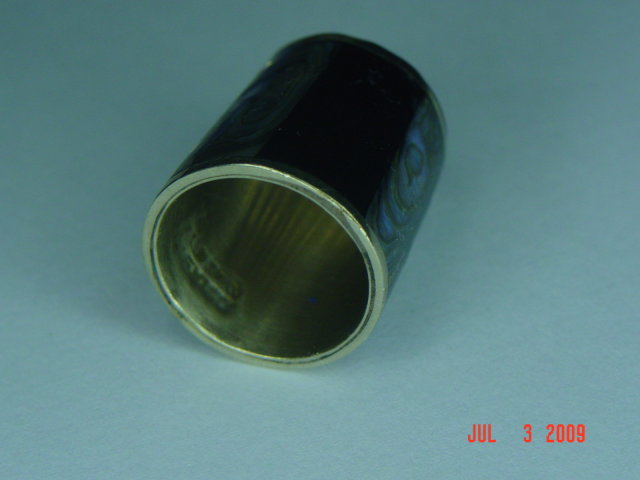 Sterling Silver Alpaca Mexico Abalone Inlay Thimble