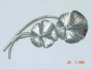 Vintage Stuart Nye Sterling Silver Pansy Brooch