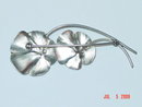 Vintage Stuart Nye Sterling Silver Pansy Brooch