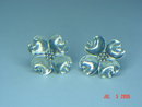 Vintage Stuart Nye Sterling Silver Dogwood Screwback Earrings