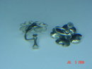 Vintage Stuart Nye Sterling Silver Dogwood Screwback Earrings