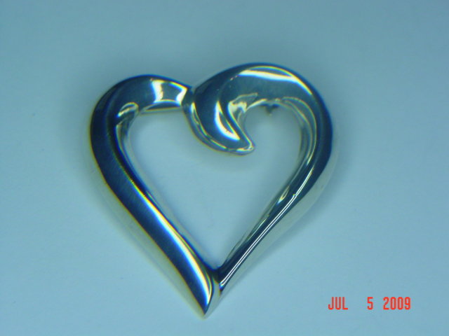 Sterling Silver Heart Pin