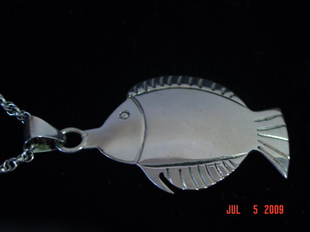 Sterling Silver Fish Pendant