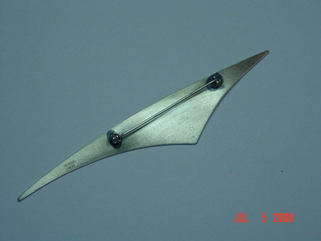 Modernist Beau Sterling Pin