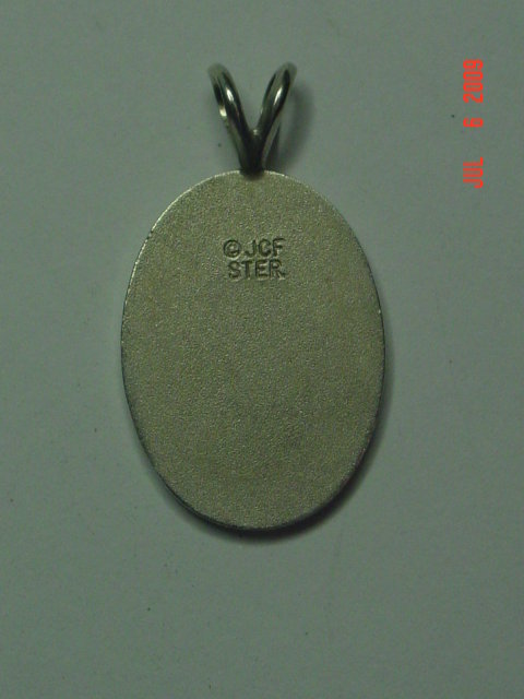 Sterling 19th Hole Flag Golf Pendant