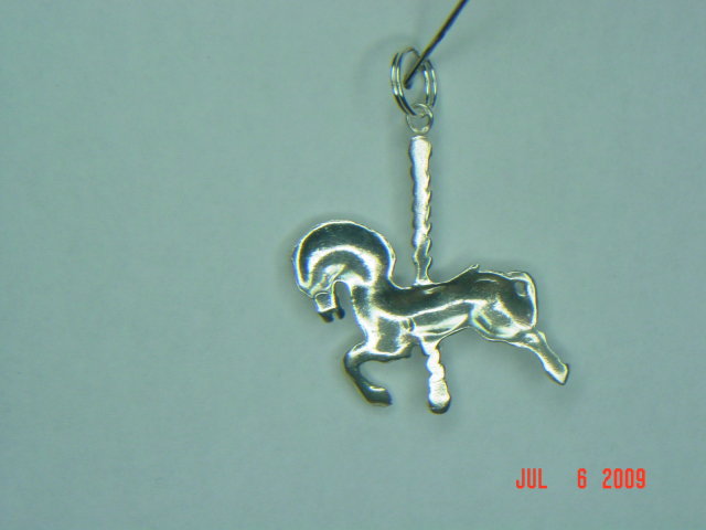 Sterling Carousel Horse Charm or Pendant