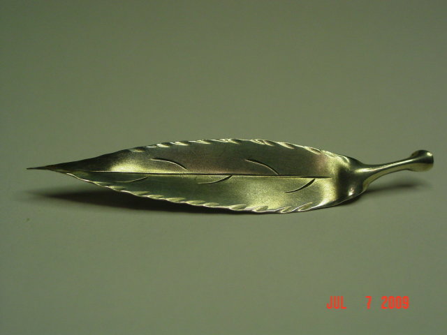 Sterling Silver Stuart Nye Leaf Pin