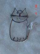 Sterling Cat Pin