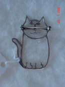 Sterling Cat Pin