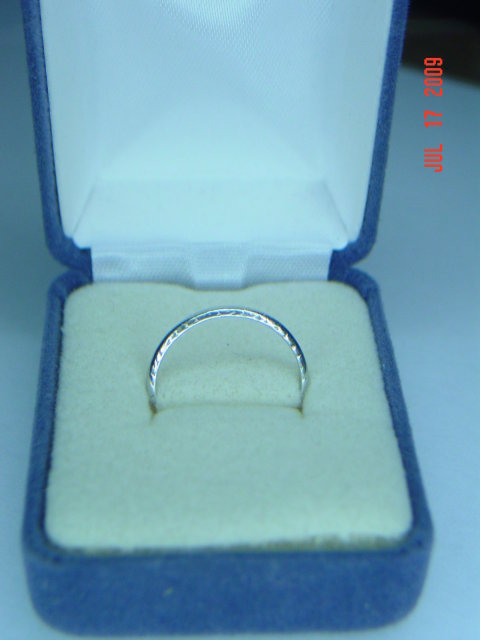 Antique Platinum Wedding Band Size 8-1/4