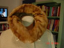 Vintage Belk's Pioneer Coat Co. Cream Wool Coat with Mink Collar