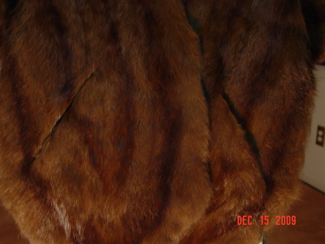 Vintage Chocolate Brown Rabbit Fur Stole