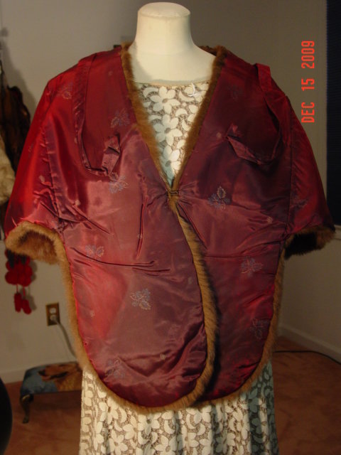 Vintage Chocolate Brown Rabbit Fur Stole