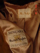 Vintage Plush Brown Faux Fur Mincara Coat by Russel Taylor