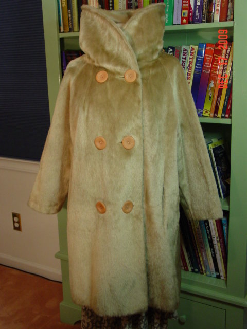 Vintage Brazotta Blonde Faux Fur Swing Style Coat by Fairmoor