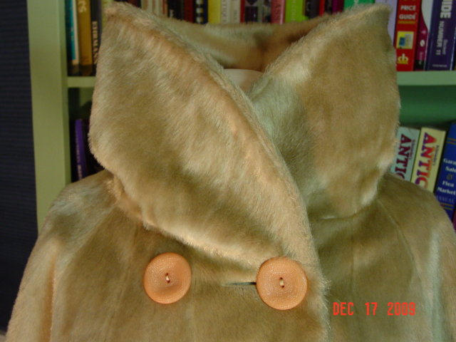 Vintage Brazotta Blonde Faux Fur Swing Style Coat by Fairmoor