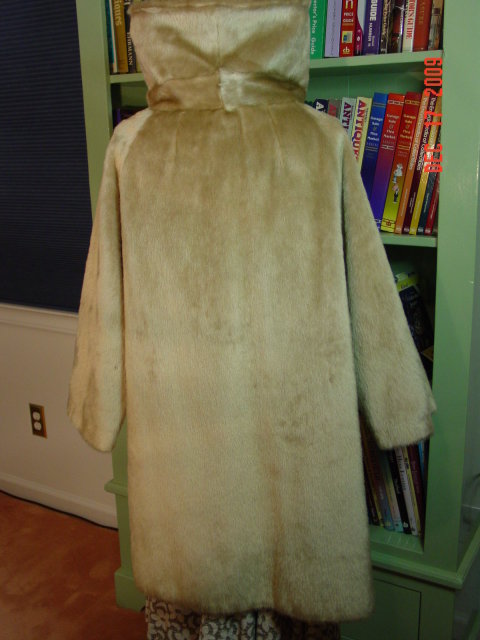 Vintage Brazotta Blonde Faux Fur Swing Style Coat by Fairmoor