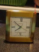 Art Deco Brushed Brass Tiffany & Co. Alarm Clock