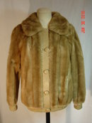 Vintage Tan Leather & Faux Fur London Leathers Jacket Coat by Lilli Ann