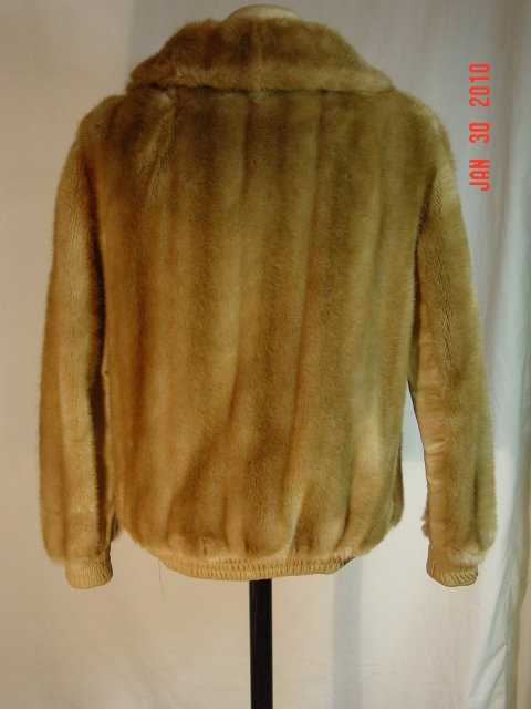 Vintage Tan Leather & Faux Fur London Leathers Jacket Coat by Lilli Ann