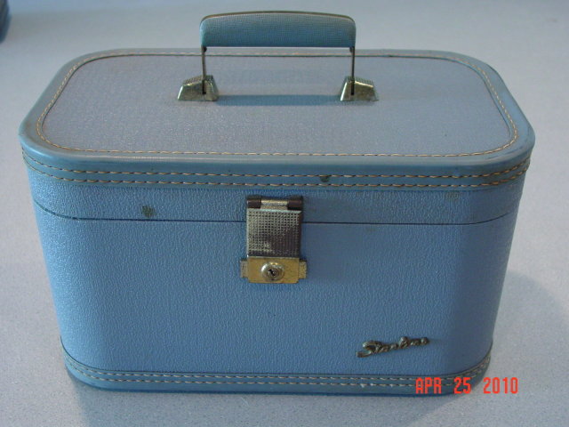 Vintage Blue Starline Train Case