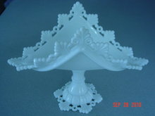 Westmoreland Milk Glass Ring and Petal Banana Stand