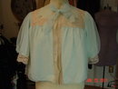 Vintage Light Blue Snowdon Bed Jacket Size Small