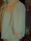 Vintage Light Blue Snowdon Bed Jacket Size Small