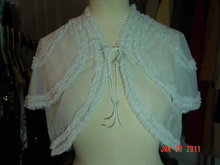 Vintage Light Blue Shadowline Bed Jacket Size Small